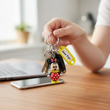 Cartoon Character Keychain with Name Tag (Mix Design, 1 Pc) - justgrabit.in | Just Grab It