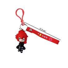 Cute Red Hair Cartoon Girl Silicone Keychain (1 Pc) - justgrabit.in | Just Grab It