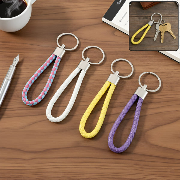 Braided Loop Keychain Set (4 Pc) - justgrabit.in | Just Grab It