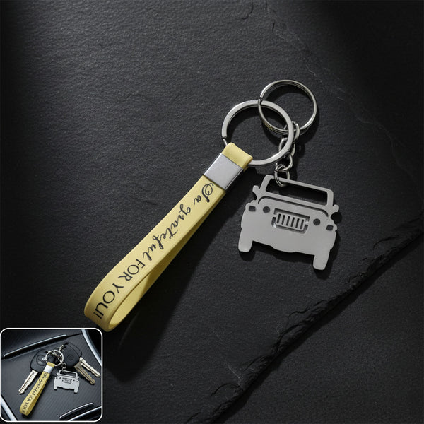 Stylish Dual - Keyring Metal Car Keychain Set (1 Set) - justgrabit.in | Just Grab It