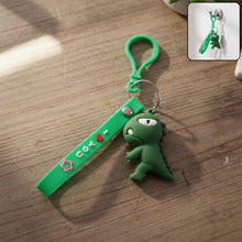 Cute Dinosaur Cartoon Silicone Keychain (1 Pc) - justgrabit.in | Just Grab It