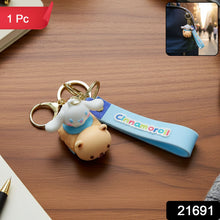 Cute Cartoon Dog Character Silicone Keychain (1 Pc) - justgrabit.in | Just Grab It