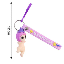 Cute Baby Doll Cartoon Silicone Keychain (1 Pc) - justgrabit.in | Just Grab It