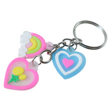 Cute Heart & Rainbow Charm Keychain (1 Pc) - justgrabit.in | Just Grab It