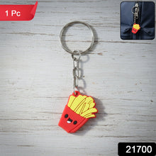 Cute Smiley French Fries Shape Cartoon Keychain (1 Pc) - justgrabit.in | Just Grab It