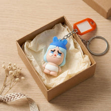 Cute Cartoon Baby Character Keychain with Label Tag Holder (1 Pc) - justgrabit.in | Just Grab It