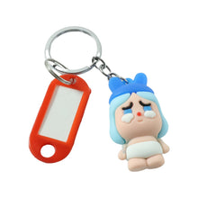 Cute Cartoon Baby Character Keychain with Label Tag Holder (1 Pc) - justgrabit.in | Just Grab It
