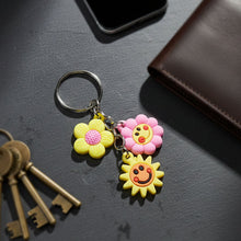 Cute Flower & Smiley Face Cartoon Keychain (1 Pc) - justgrabit.in | Just Grab It
