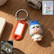 Cute Cartoon Baby Character Keychain with Label Tag Holder (1 Pc) - justgrabit.in | Just Grab It