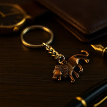 Elegant Walking Lion Metal Keychain (1 Pc) - justgrabit.in | Just Grab It