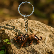 Elegant Walking Lion Metal Keychain (1 Pc) - justgrabit.in | Just Grab It