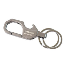 Premium Metal Keychain Carabiner Clip Hook with Dual Key Rings (1 Pc) - justgrabit.in | Just Grab It