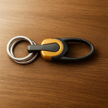 Premium Metal Keychain Carabiner Clip Hook with Dual Key Rings (1 Pc) - justgrabit.in | Just Grab It