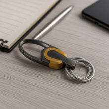 Premium Metal Keychain Carabiner Clip Hook with Dual Key Rings (1 Pc) - justgrabit.in | Just Grab It
