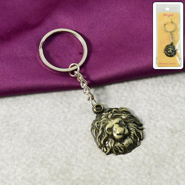 Premium Lion Head Metal Keychain (1 Pc) - justgrabit.in | Just Grab It