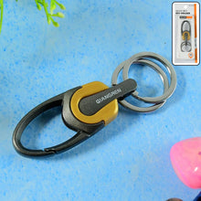 Premium Metal Keychain Carabiner Clip Hook with Dual Key Rings (1 Pc) - justgrabit.in | Just Grab It