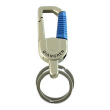 Premium Metal Keychain Carabiner Clip Hook with Dual Key Rings (1 Pc) - justgrabit.in | Just Grab It