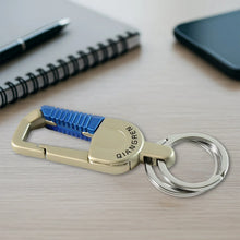 Premium Metal Keychain Carabiner Clip Hook with Dual Key Rings (1 Pc) - justgrabit.in | Just Grab It