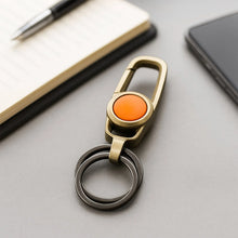Premium Metal Keychain Carabiner Clip Hook with Dual Key Rings (1 Pc) - justgrabit.in | Just Grab It