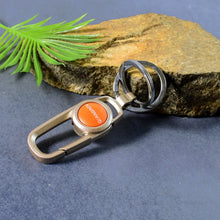Premium Metal Keychain Carabiner Clip Hook with Dual Key Rings (1 Pc) - justgrabit.in | Just Grab It