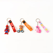 Cute Cartoon Silicone 3D Key Chain with Metal Hook & Strap (Pack of 1) - justgrabit.in | Just Grab It