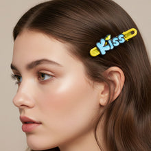 Cute “Kiss” Text Hair Clip Set (2 Pc) - justgrabit.in | Just Grab It