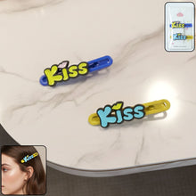 Cute “Kiss” Text Hair Clip Set (2 Pc) - justgrabit.in | Just Grab It