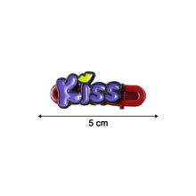 Decorative “Kiss” Text Hair Clip Set (4 Pc) - justgrabit.in | Just Grab It
