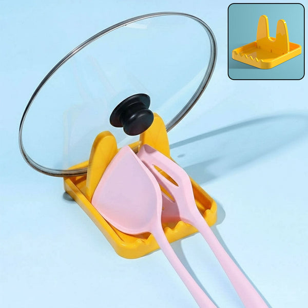 Multipurpose Kitchen Lid & Spoon Holder Stand (1 Pc) - justgrabit.in | Just Grab It