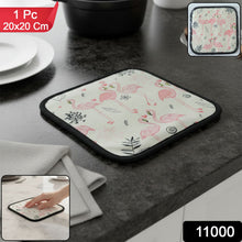 Printed Kitchen Pot Holder Heat Resistant Mat (20×20 Cm) - justgrabit.in | Just Grab It