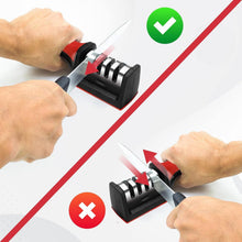 3 Stage Knife Sharpener Tool with Ergonomic Handle (1 Pc) - justgrabit.in | Just Grab It