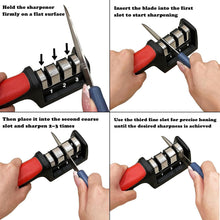 3 Stage Knife Sharpener Tool with Ergonomic Handle (1 Pc) - justgrabit.in | Just Grab It