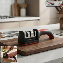 3 Stage Knife Sharpener Tool with Ergonomic Handle (1 Pc) - justgrabit.in | Just Grab It