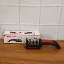 3 Stage Knife Sharpener Tool with Ergonomic Handle (1 Pc) - justgrabit.in | Just Grab It