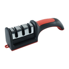 Manual Red & Black Knife Sharpener – 3 - Stage Tool for Ceramic & Steel Knives - justgrabit.in | Just Grab It