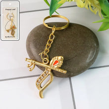 Flute and Peacock Feather Krishna Design Keychain (1 Pc) - justgrabit.in | Just Grab It