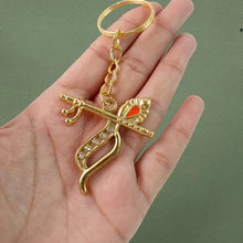 Flute and Peacock Feather Krishna Design Keychain (1 Pc) - justgrabit.in | Just Grab It
