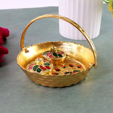 Peacock Meenakari Pooja tray - (1 Pc) - justgrabit.in | Just Grab It