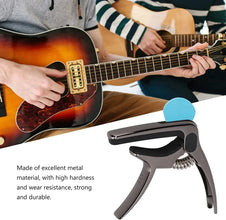 Guitar Capo with Pickup Stand, Soft for Acoustic and Electric Guitar Ukulele Mandolin Banjo Guitar Accessories - Justgrabit Inc.