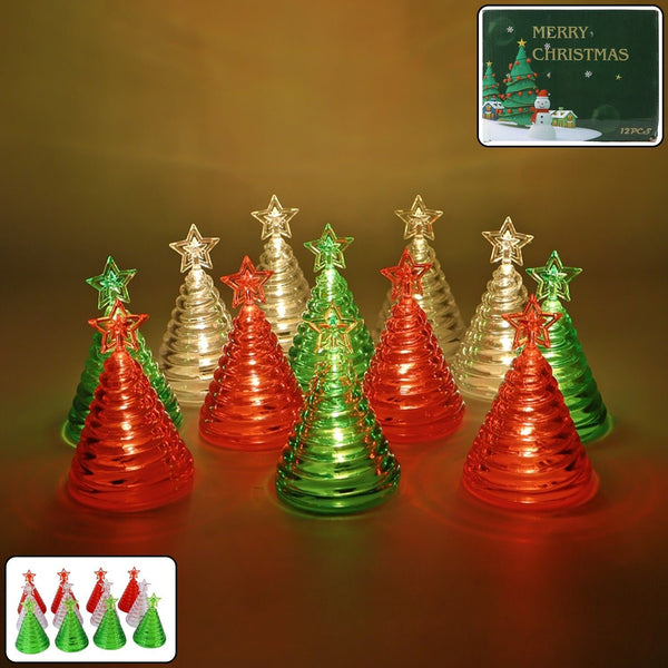 Christmas Tree Shape LED Decorative Lights (12 Pc) - justgrabit.in | Just Grab It