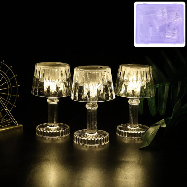 Battery Operated Decorative LED Mini Table Lamp (3 Pc / Set) - justgrabit.in | Just Grab It