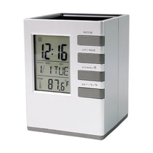 Multifunction Cube Digital Desk Clock with Pen Holder (1 Pc) - Justgrabit Inc.