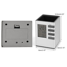 Multifunction Cube Digital Desk Clock with Pen Holder (1 Pc) - Justgrabit Inc.