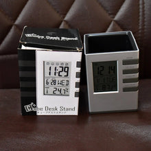 Multifunction Cube Digital Desk Clock with Pen Holder (1 Pc) - Justgrabit Inc.