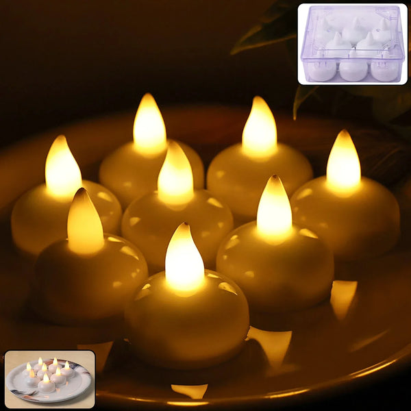 Round LED Flameless Tealight Candles - (8 Pc) - Justgrabit Inc.