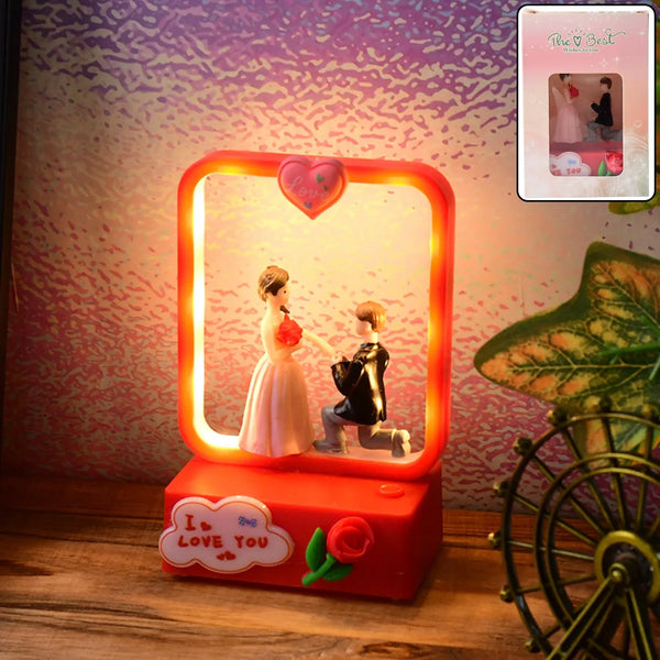 Romantic LED Love Couple Decorative Night Lamp Showpiece (1 Pc) - justgrabit.in | Just Grab It