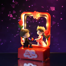 Romantic Couple Figurine with LED Light Showpiece (1 Pc) - justgrabit.in | Just Grab It
