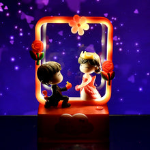 Romantic Couple Figurine with LED Light Showpiece (1 Pc) - justgrabit.in | Just Grab It