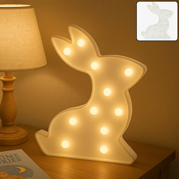 Rabbit Shaped LED Decorative Night Light (1 Pc) - justgrabit.in | Just Grab It