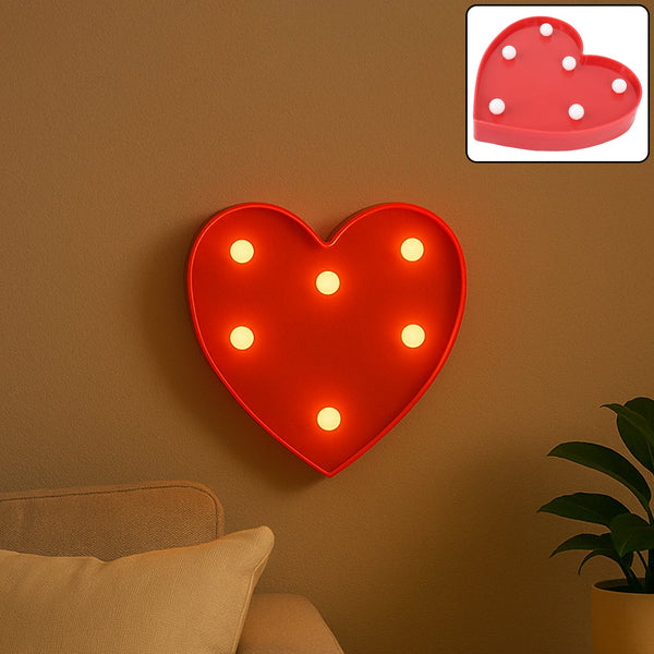 Heart Shape LED Decorative Night Light (1 Pc) - justgrabit.in | Just Grab It